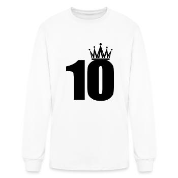 10 Couronne - T-shirt à manches longues Homme - blanc - Devant