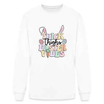 Thick Thighs Easter Vibes - Men's Long Sleeve T-Shirt - white - Front