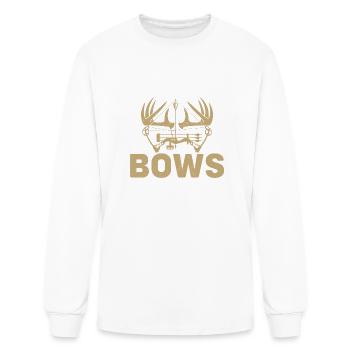 I Don t Wear Bows I Shoot Them Deer Moose Hunting - Men's Long Sleeve T-Shirt - white - Front
