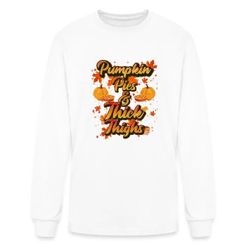 Pumpkin Pies And Thick Thighs - Men's Long Sleeve T-Shirt - white - Front