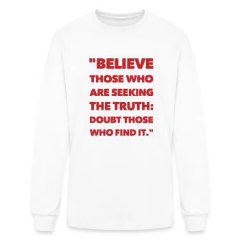 Seek the truth - Men's Long Sleeve T-Shirt - white - Front