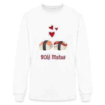 SOY Mates humor - Men's Long Sleeve T-Shirt - white - Front