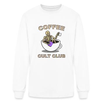 Coffee Cult Club - Men's Long Sleeve T-Shirt - white - Front