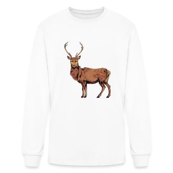 Drawing Of A Deer - Men's Long Sleeve T-Shirt - white - Front