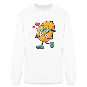 Naughty Comic mango - Men's Long Sleeve T-Shirt - white - Front