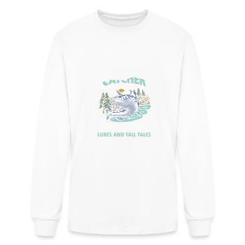 Catfish Catcher Legendary Lures and Tall Tales - Men's Long Sleeve T-Shirt - white - Front