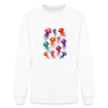 Jellyfish Shoal Sea Beach Meduse Marine Diver - Men's Long Sleeve T-Shirt - white - Front