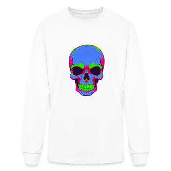 Skull Design - Men's Long Sleeve T-Shirt - white - Front