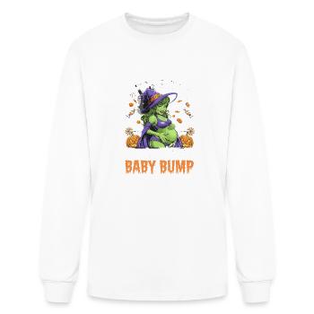 Spooky Halloween Witch Baby Bump for Pregnant - Men's Long Sleeve T-Shirt - white - Front