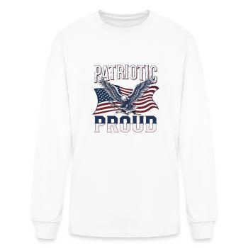 Patriotic and Proud for a Patriots - Men's Long Sleeve T-Shirt - white - Front