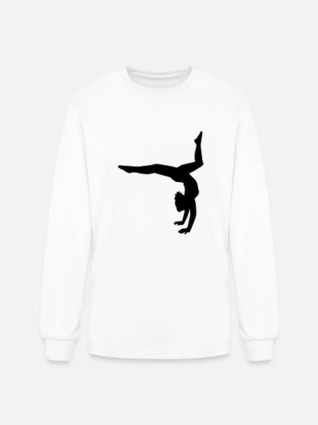 Dance Gymnastic Ballet Women Girls Teens T-shirts - Men's Long Sleeve T-Shirt - white
