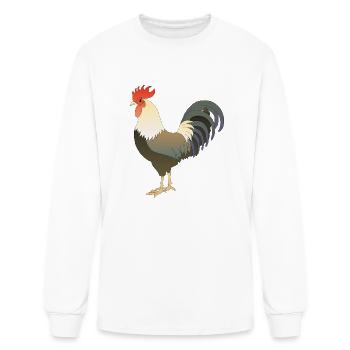 Rooster - Men's Long Sleeve T-Shirt - white - Front