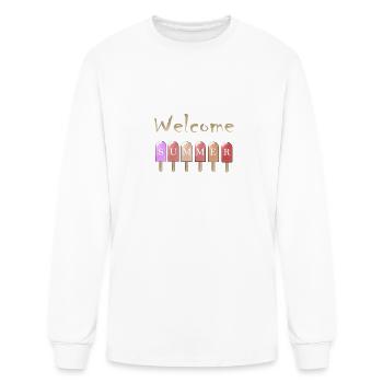 Bienvenue été - T-shirt à manches longues Homme - blanc - Devant