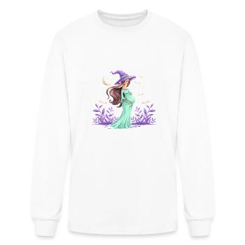Spooky Halloween Witch Baby Bump for Pregnant - Men's Long Sleeve T-Shirt - white - Front