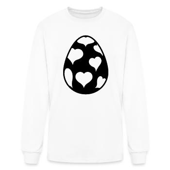 Easter Egg of Hearts - Men's Long Sleeve T-Shirt - white - Front