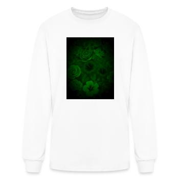 Emerald Floral Nightfall - Men's Long Sleeve T-Shirt - white - Front