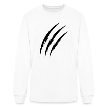 Three Shadow Claw Marks - Men's Long Sleeve T-Shirt - white - Front