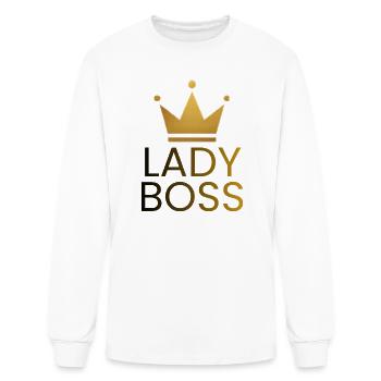 Lady Boss Crown Gold - Men's Long Sleeve T-Shirt - white - Front