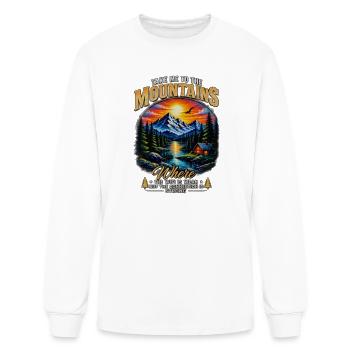 Take Me to the Mountains Sunset - Men's Long Sleeve T-Shirt - white - Front