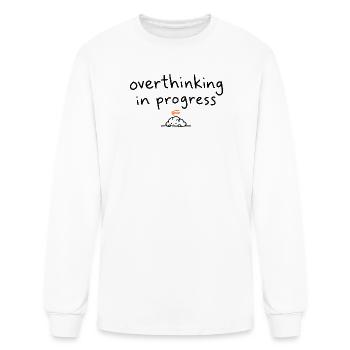 Orange Halo Spiral Over Peak - Men's Long Sleeve T-Shirt - white - Front