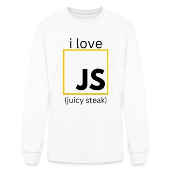 JavaScript web developer funny programming - Men's Long Sleeve T-Shirt - white - Front