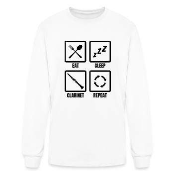 Clarinetist Schedule - Men's Long Sleeve T-Shirt - white - Front