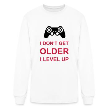 get older level up - Men's Long Sleeve T-Shirt - white - Front