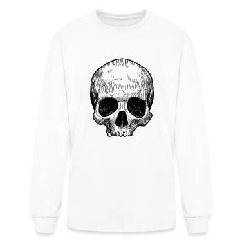 Drawing Of A Skull - Men's Long Sleeve T-Shirt - white - Front