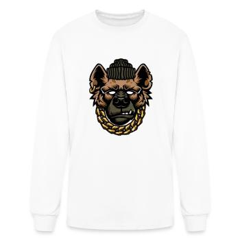 The Gangsta Hyena - Men's Long Sleeve T-Shirt - white - Front