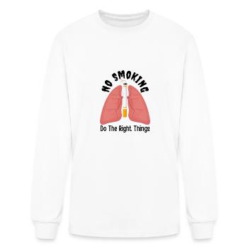 No Smoking - Men's Long Sleeve T-Shirt - white - Front