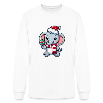 Christmas Elefant Eric - Men's Long Sleeve T-Shirt - white - Front