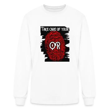 Take care of your QR - Men's Long Sleeve T-Shirt - white - Front