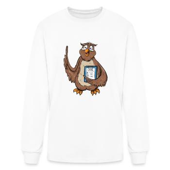Wise Owl - Men's Long Sleeve T-Shirt - white - Front