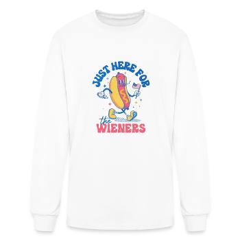 Just Here For The Wieners - Men's Long Sleeve T-Shirt - white - Front