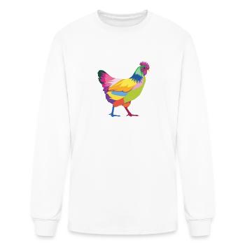 Colorful Chicken Hen - Men's Long Sleeve T-Shirt - white - Front