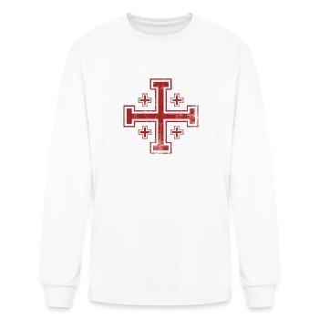 Crusader Cross Knights Templar - Men's Long Sleeve T-Shirt - white - Front