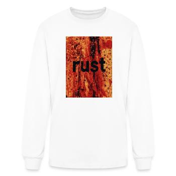 Texture de rouille Industriel ardent - T-shirt à manches longues Homme - blanc - Devant