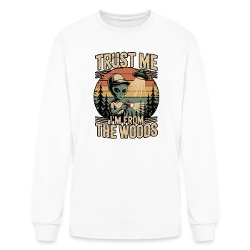 Trust Me I'm From the Woods - Men's Long Sleeve T-Shirt - white - Front
