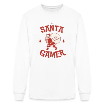 Santa Gamer Christmas Merch | Gaming Apparel - Men's Long Sleeve T-Shirt - white - Front
