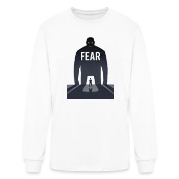 Facing Fear – Overcoming Inner Darkness - Men's Long Sleeve T-Shirt - white - Front