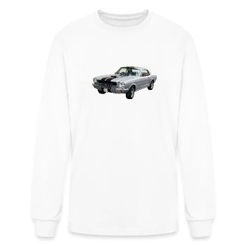 Mustang Classic: Silver Racing Stripes - Men's Long Sleeve T-Shirt - white - Front