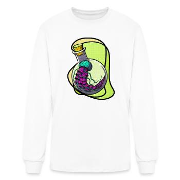 Neon Brain Bottle - Men's Long Sleeve T-Shirt - white - Front