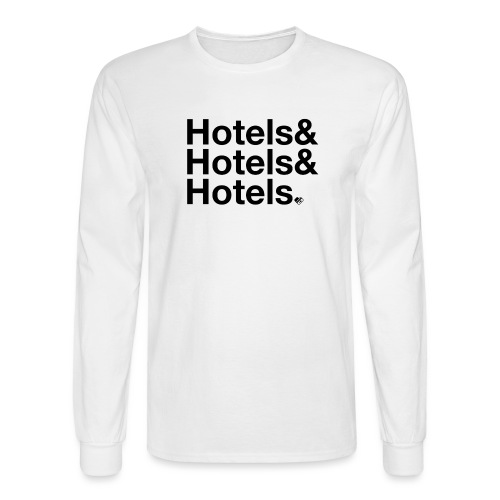 Hotels&Hotels&Hotels. - Black - Men's Long Sleeve T-Shirt
