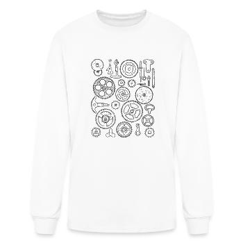Clock Parts Watch Parts Gear Mechanics Clockwork - Men's Long Sleeve T-Shirt - white - Front