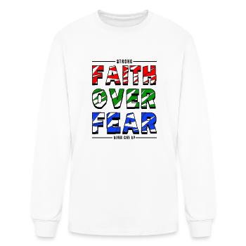 Faith Over Fear - Men's Long Sleeve T-Shirt - white - Front