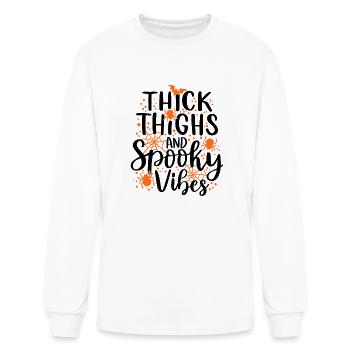 Thick Thighs And Spooky Vibes - Men's Long Sleeve T-Shirt - white - Front