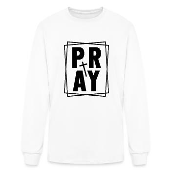 Pray (Prioritize Prayer in Everyday Life) - Men's Long Sleeve T-Shirt - white - Front