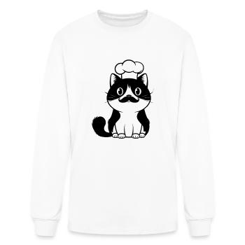 Chef Whiskers: A Kawaii Culinary Tale" This name - Men's Long Sleeve T-Shirt - white - Front