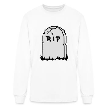 RIP tombstone - Men's Long Sleeve T-Shirt - white - Front