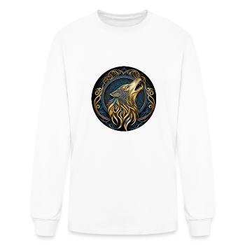 Wolf Knot Art Celtic - Men's Long Sleeve T-Shirt - white - Front